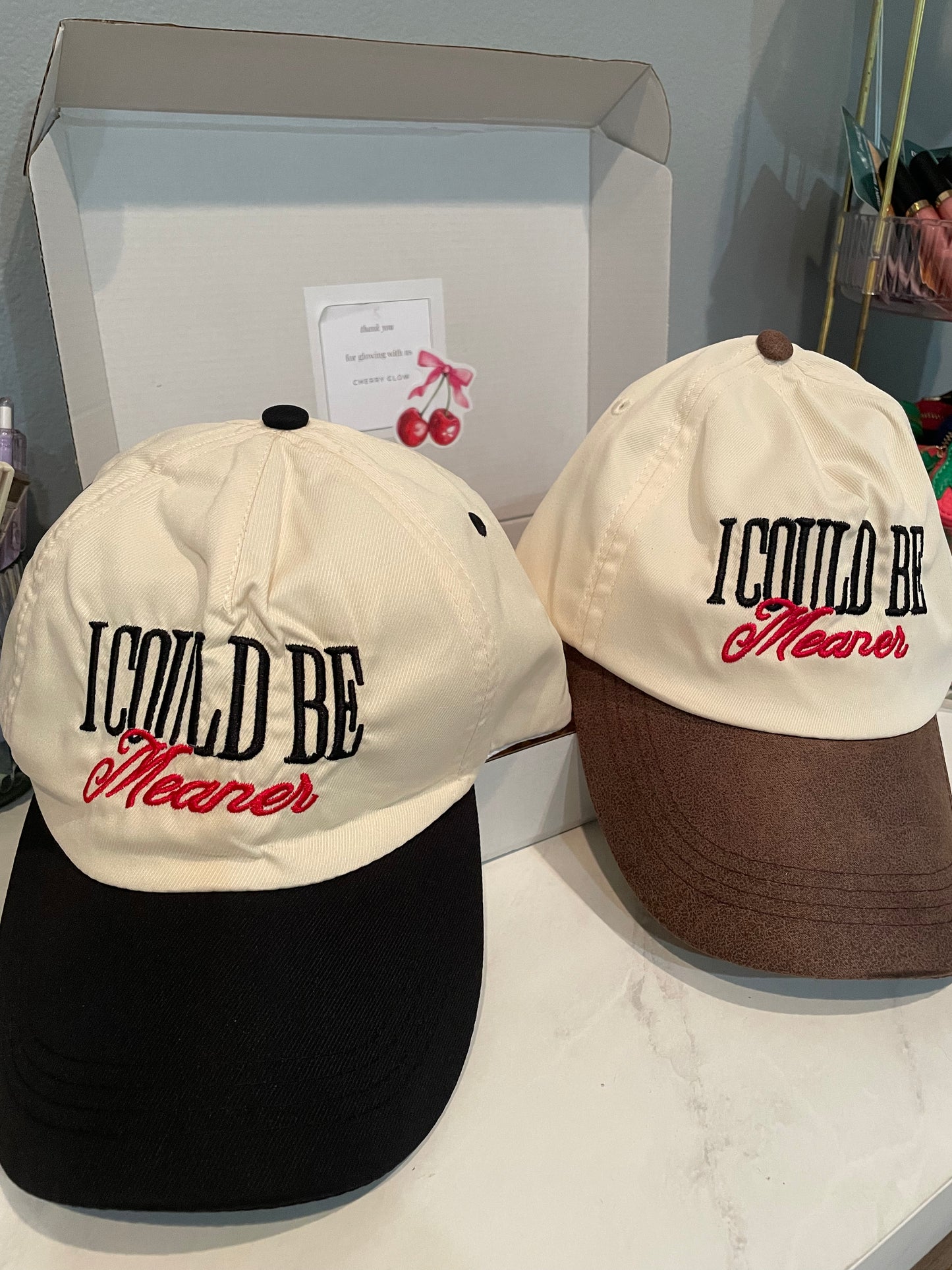 Premium Add On - I Could Be Meaner Embroidered Hat